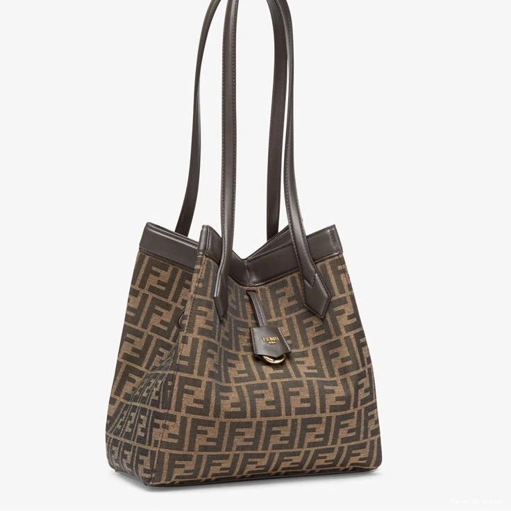 HOT FF Origami Fabric Brown Motif In Fendi Medium Bag 0726